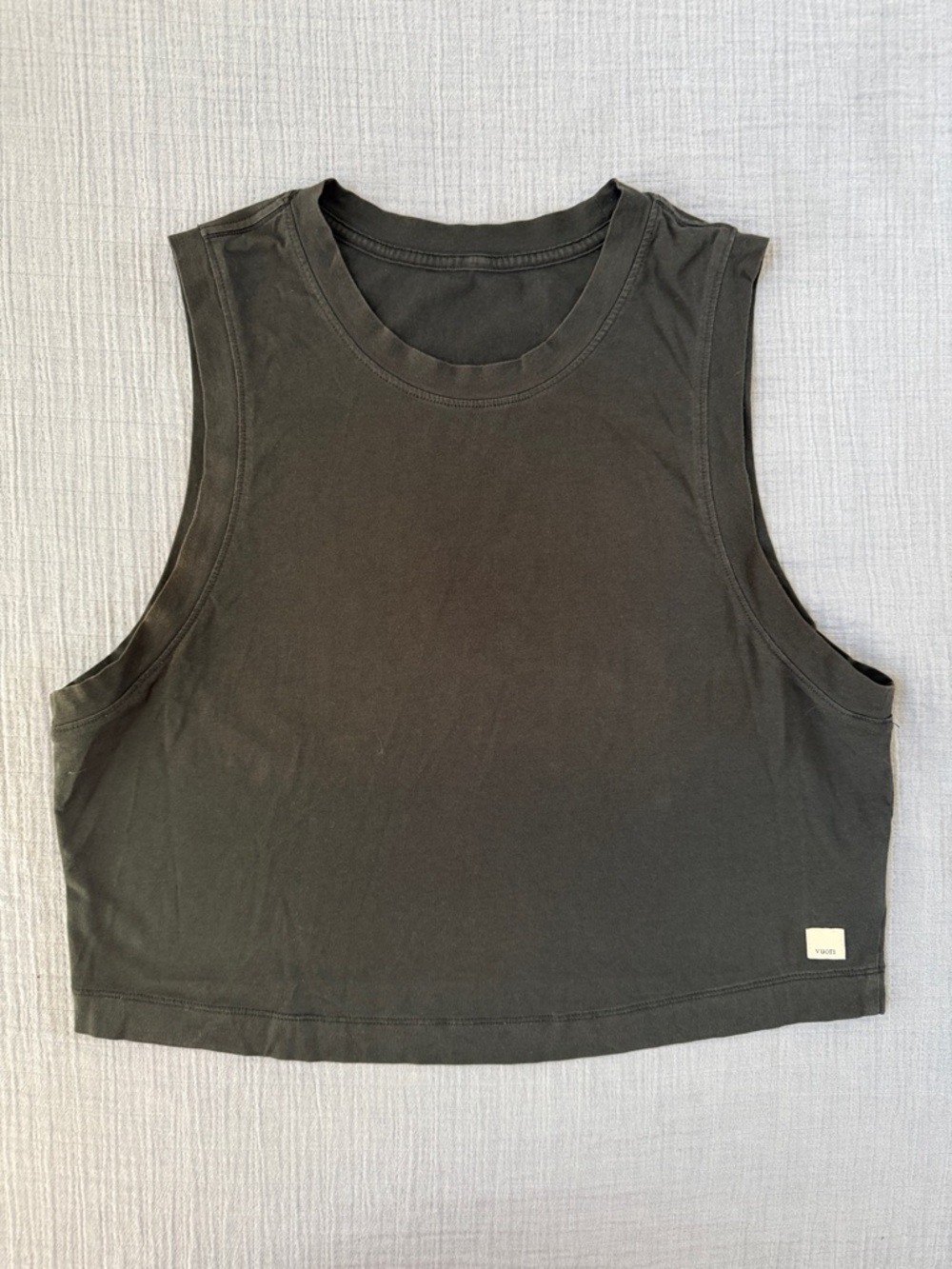 Vuori Black Feathered Boxy Tank